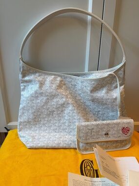 Authentic White Goyard Boheme with Coeur Heart